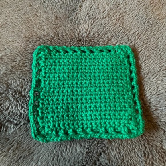 Christmas Coasters Handmade Crocheted Items Set of Two Christmas Stocking & Tree - Picture 4 of 7